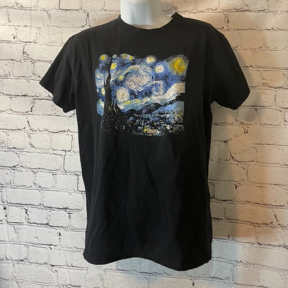 Starry Night T-shirt - size Small - Van Gogh - Brisco Brands